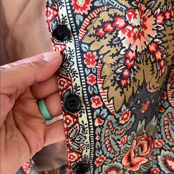 Vintage Quilted Paisley Boho Crop Jacket Sz S-M Mixed Floral - Picture 8 of 9